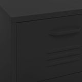 Storage Cabinet Black 42.5x35x101.5 cm Steel - Low Angle