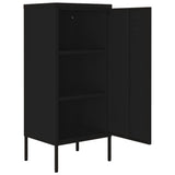 Storage Cabinet Black 42.5x35x101.5 cm Steel - Rear View