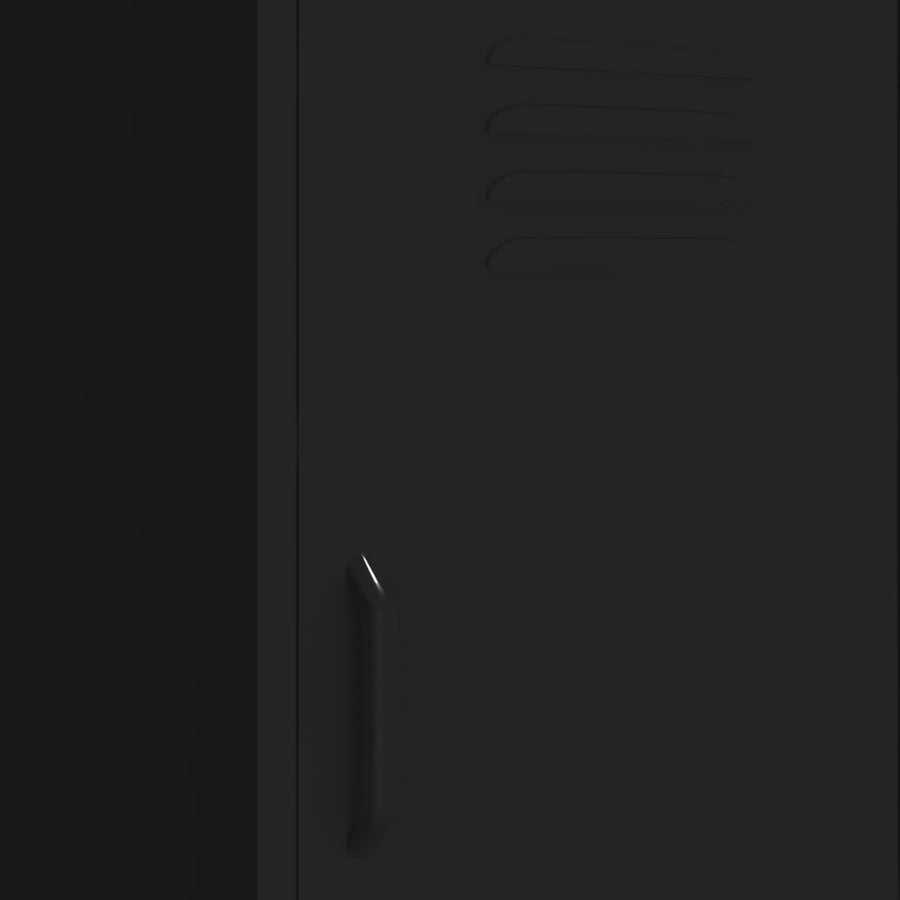 Storage Cabinet Black 42.5x35x101.5 cm Steel