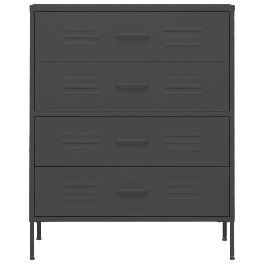 Chest of Drawers Anthracite 80x35x101.5 cm Steel