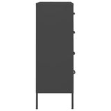 Chest of Drawers Anthracite 80x35x101.5 cm Steel - Top-Down View