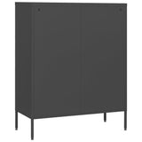 Chest of Drawers Anthracite 80x35x101.5 cm Steel - 45-Degree Angle