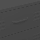 Chest of Drawers Anthracite 80x35x101.5 cm Steel