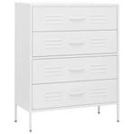 Chest of Drawers White 80x35x101.5 cm Steel