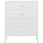 Chest of Drawers White 80x35x101.5 cm Steel
