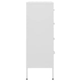 Chest of Drawers White 80x35x101.5 cm Steel