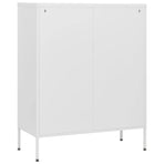 Chest of Drawers White 80x35x101.5 cm Steel