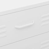 Chest of Drawers White 80x35x101.5 cm Steel