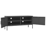 TV Cabinet Anthracite 105x35x50 cm Steel - Rear View