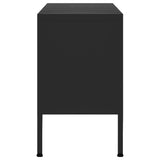 TV Cabinet Black 105x35x50 cm Steel - Top-Down View
