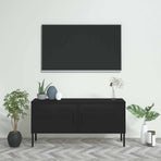 TV Cabinet Black 105x35x50 cm Steel