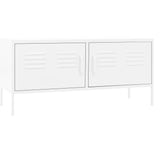 TV Cabinet White 105x35x50 cm Steel