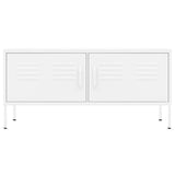 TV Cabinet White 105x35x50 cm Steel