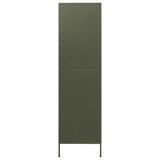 Wardrobe Olive Green 90x50x180 cm Steel - Top-Down View