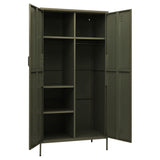 Wardrobe Olive Green 90x50x180 cm Steel - Rear View