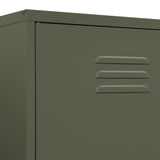 Wardrobe Olive Green 90x50x180 cm Steel - Low Angle