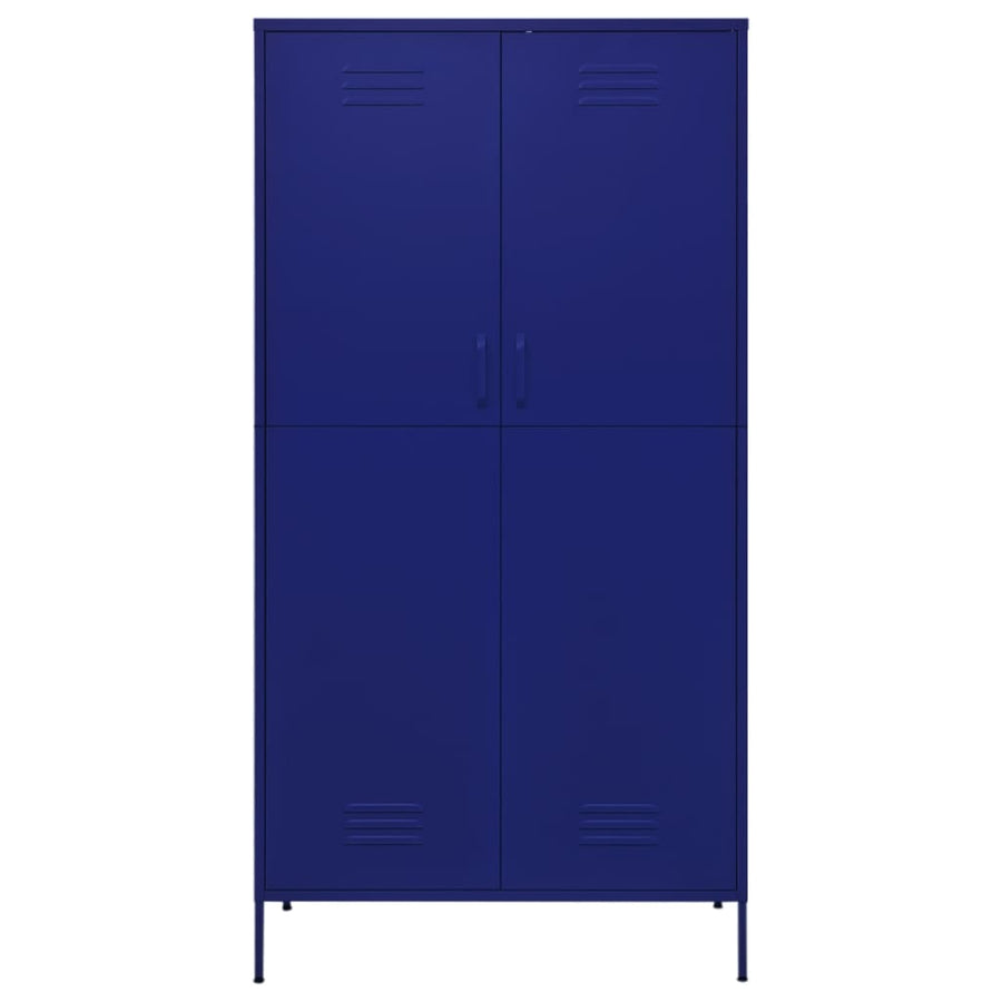 Wardrobe Navy Blue 90x50x180 cm Steel