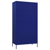 Wardrobe Navy Blue 90x50x180 cm Steel - 45-Degree Angle