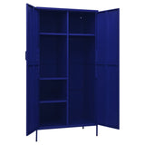 Wardrobe Navy Blue 90x50x180 cm Steel - Rear View