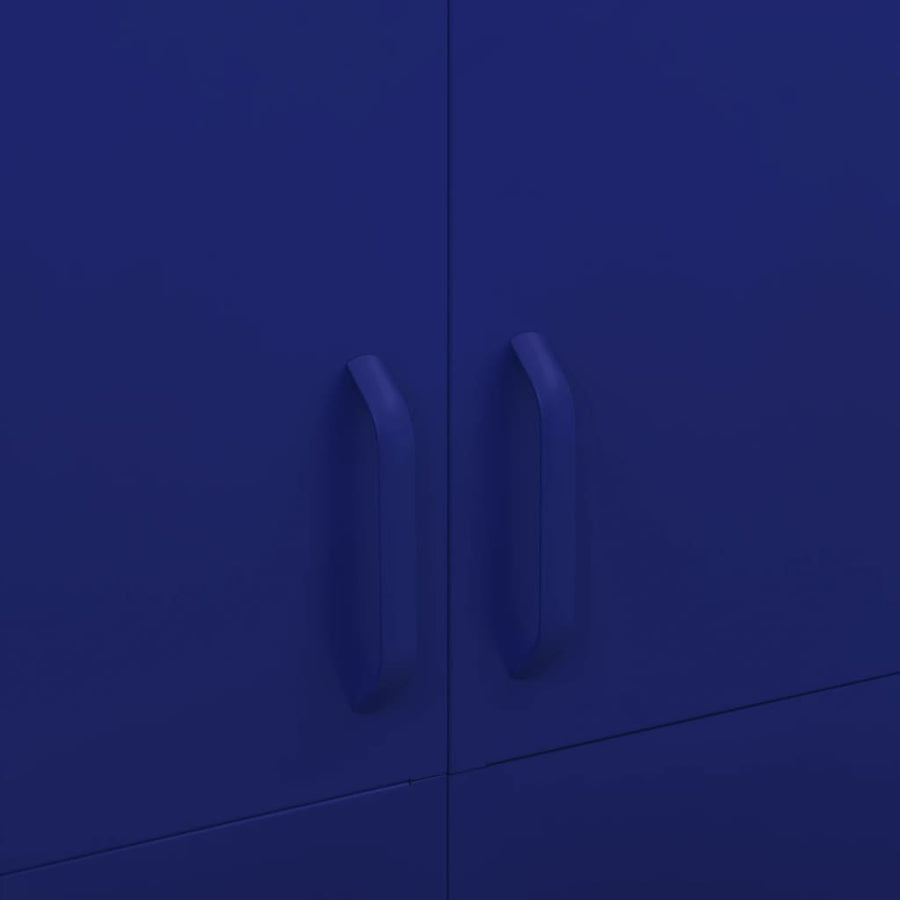 Wardrobe Navy Blue 90x50x180 cm Steel