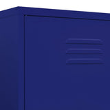 Wardrobe Navy Blue 90x50x180 cm Steel - Low Angle