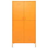 Wardrobe Mustard Yellow 90x50x180 cm Steel - Side View