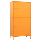 Wardrobe Mustard Yellow 90x50x180 cm Steel - 45-Degree Angle