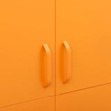 Wardrobe Mustard Yellow 90x50x180 cm Steel - Close-Up Angle