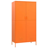 Wardrobe Orange 90x50x180 cm Steel - Front View