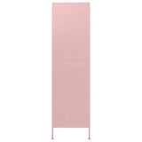 Wardrobe Pink 90x50x180 cm Steel - Top-Down View