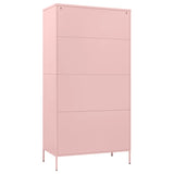 Wardrobe Pink 90x50x180 cm Steel - 45-Degree Angle