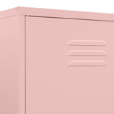 Wardrobe Pink 90x50x180 cm Steel