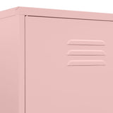 Wardrobe Pink 90x50x180 cm Steel - Low Angle