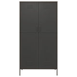 Wardrobe Anthracite 90x50x180 cm Steel - Side View