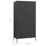 Wardrobe Anthracite 90x50x180 cm Steel - Extra Image