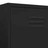 Wardrobe Black 90x50x180 cm Steel - Low Angle