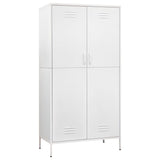 Wardrobe White 90x50x180 cm Steel