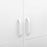 Wardrobe White 90x50x180 cm Steel - Close-Up Angle