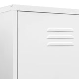 Wardrobe White 90x50x180 cm Steel - Low Angle