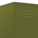 Locker Cabinet Olive Green 35x46x180 cm Steel - Low Angle