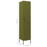 Locker Cabinet Olive Green 35x46x180 cm Steel - Extra Image