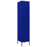 Locker Cabinet Navy Blue 35x46x180 cm Steel - Front View