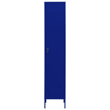 Locker Cabinet Navy Blue 35x46x180 cm Steel - Side View
