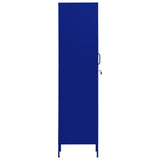 Locker Cabinet Navy Blue 35x46x180 cm Steel - Top-Down View