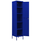 Locker Cabinet Navy Blue 35x46x180 cm Steel - Rear View