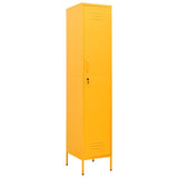 Locker Cabinet Mustard Yellow 35x46x180 cm Steel - Front View
