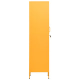 Locker Cabinet Mustard Yellow 35x46x180 cm Steel - Top-Down View