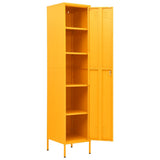 Locker Cabinet Mustard Yellow 35x46x180 cm Steel - Rear View