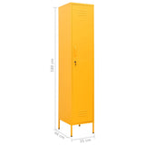 Locker Cabinet Mustard Yellow 35x46x180 cm Steel - Extra Image