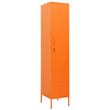 Locker Cabinet Orange 35x46x180 cm Steel